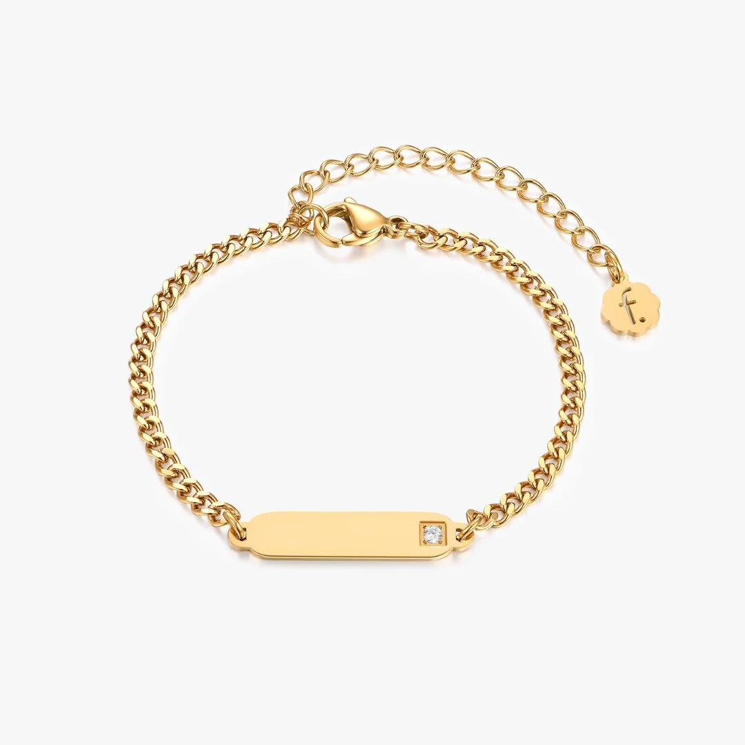 Bar Gem Engravable Bracelets - Image 3