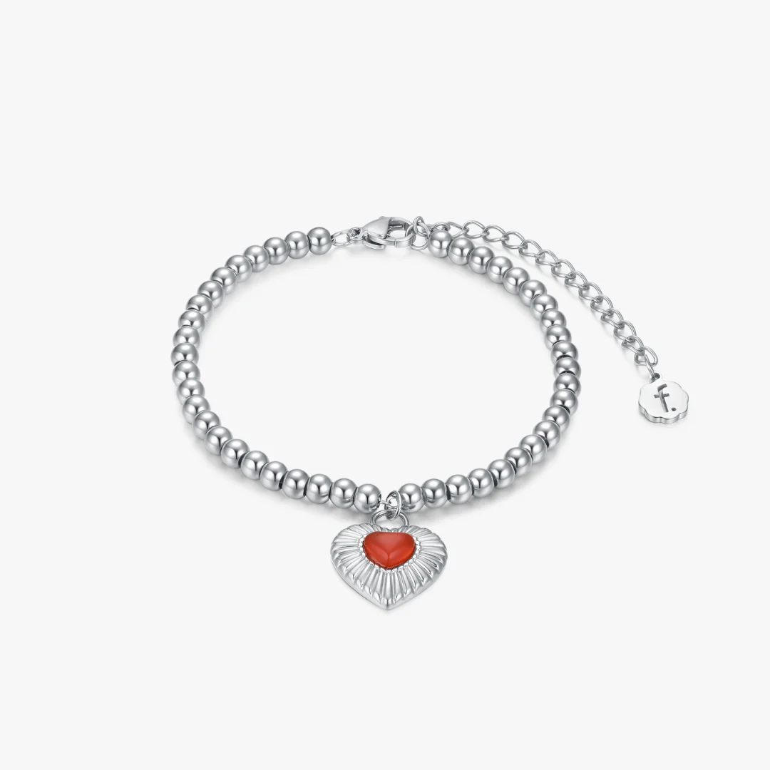 Beaded Sunburst Heart Bracelet - Image 7