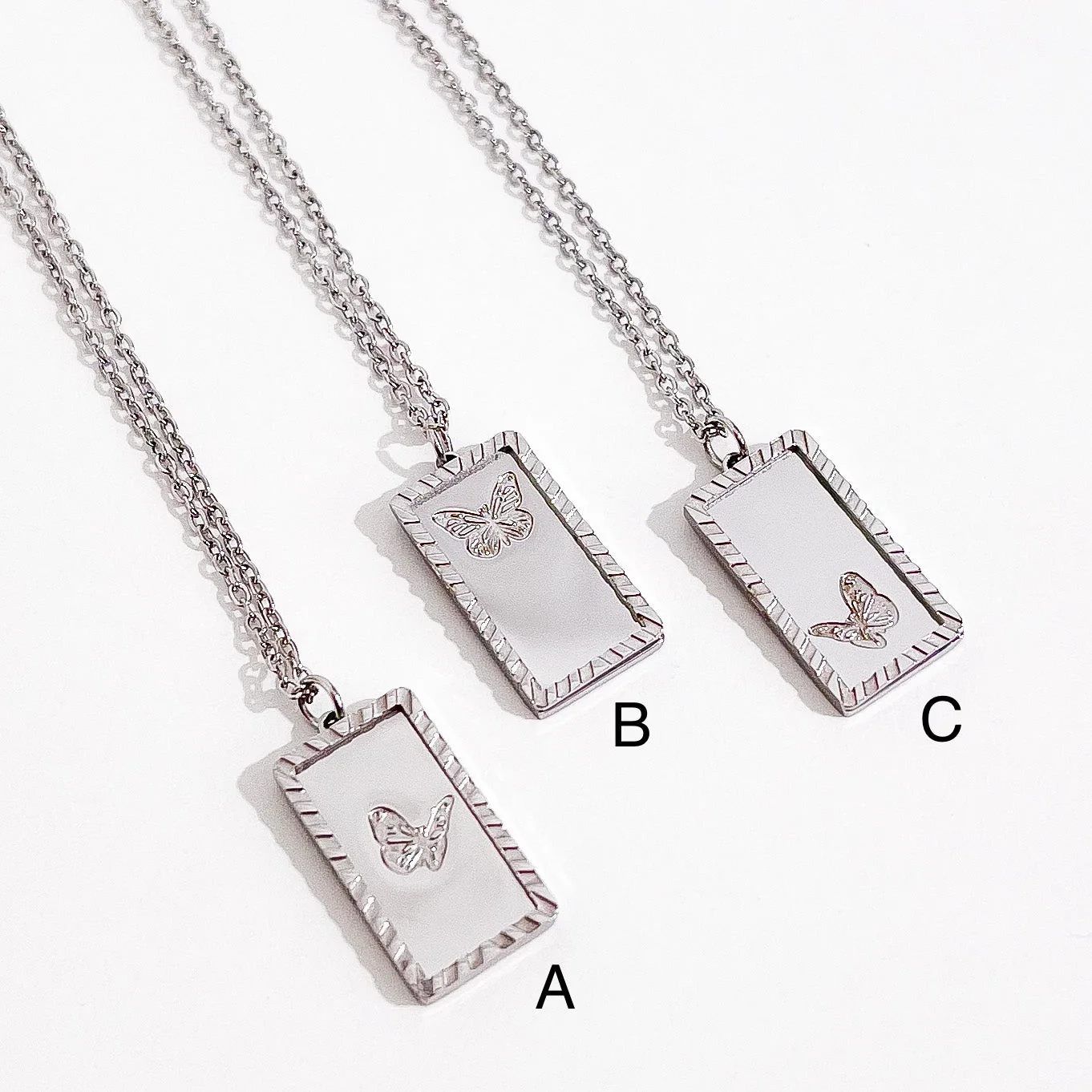 Butterfly Trio Necklace in Silver (Not A Set) - Image 5