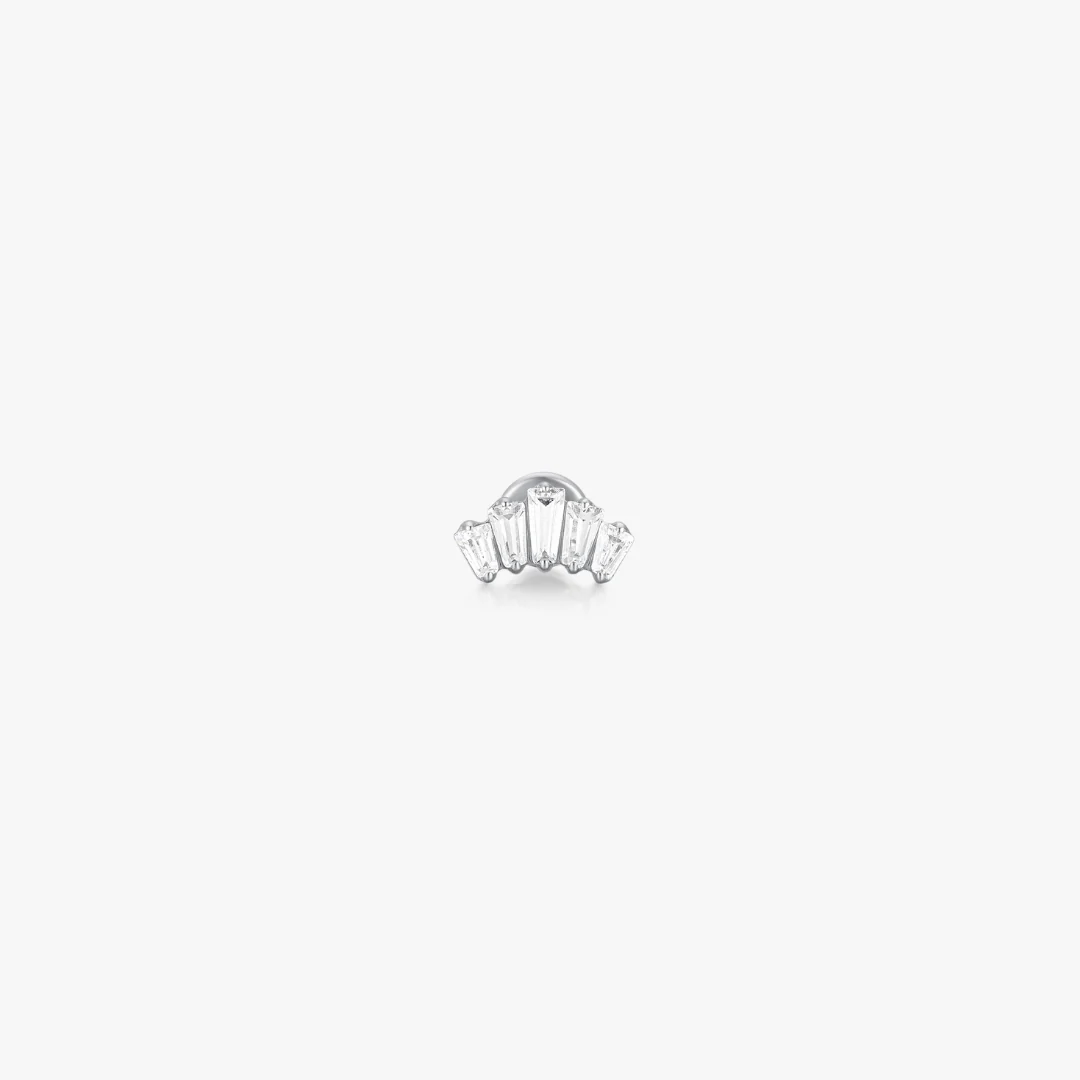 Crown Titanium Flat Back Stud (Single) - Image 4
