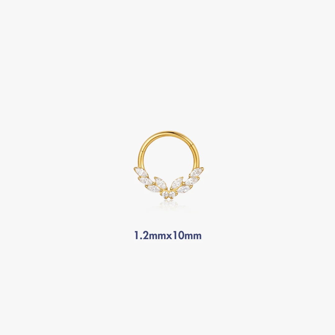 Crystal Butterfly Titanium Hoop (Single) - Image 3