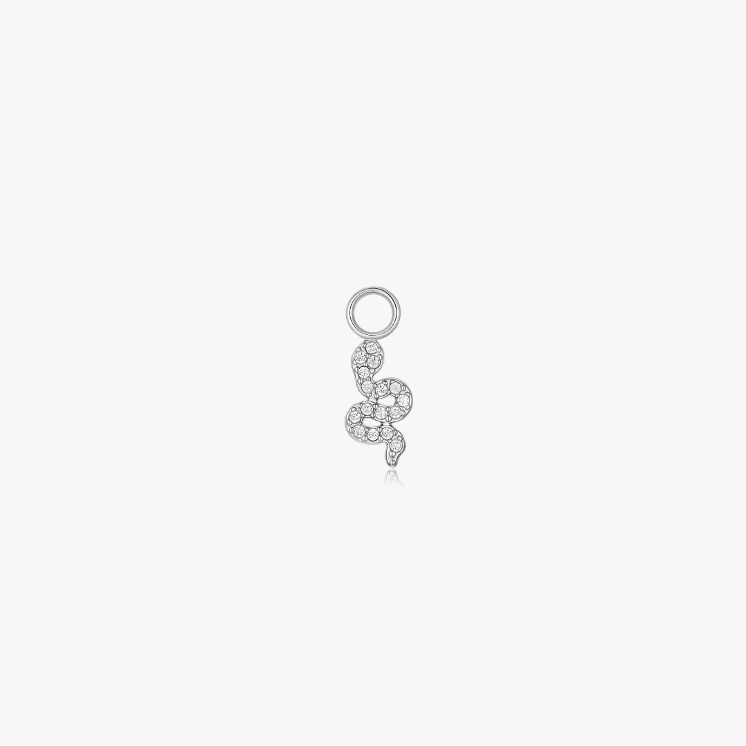 CZ Snake Hoop Charm (Single) - Image 5