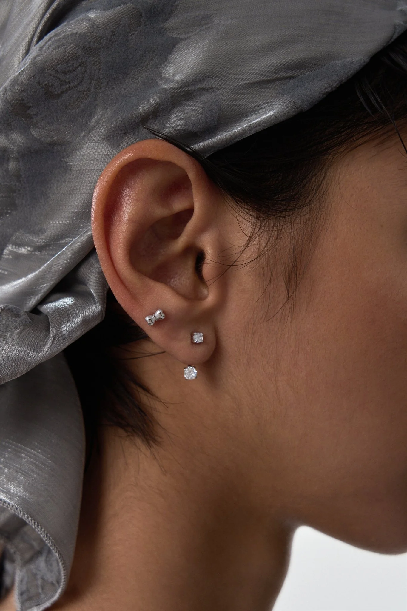 Double Gem Huggie Earrings - Image 3