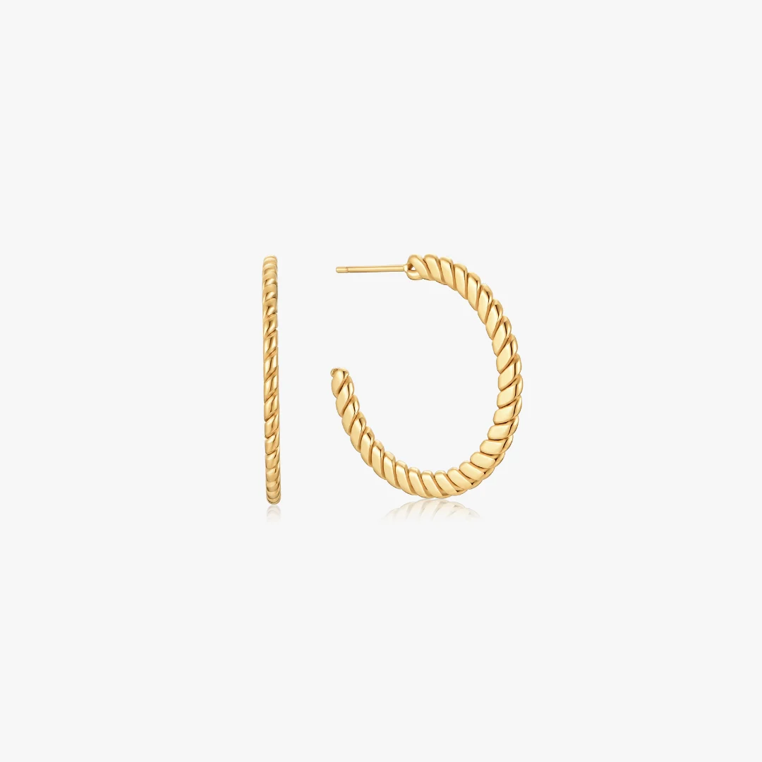 Flat Twisted Hoops - Image 6
