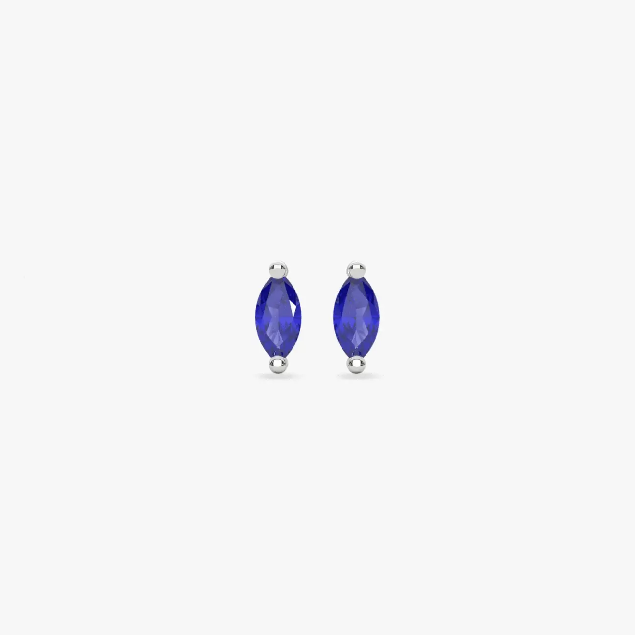 Micro Marquise Studs in Silver