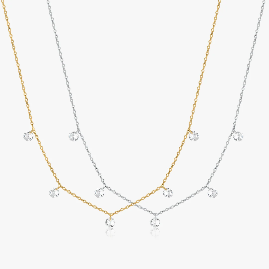 Multi CZ Gem Necklace
