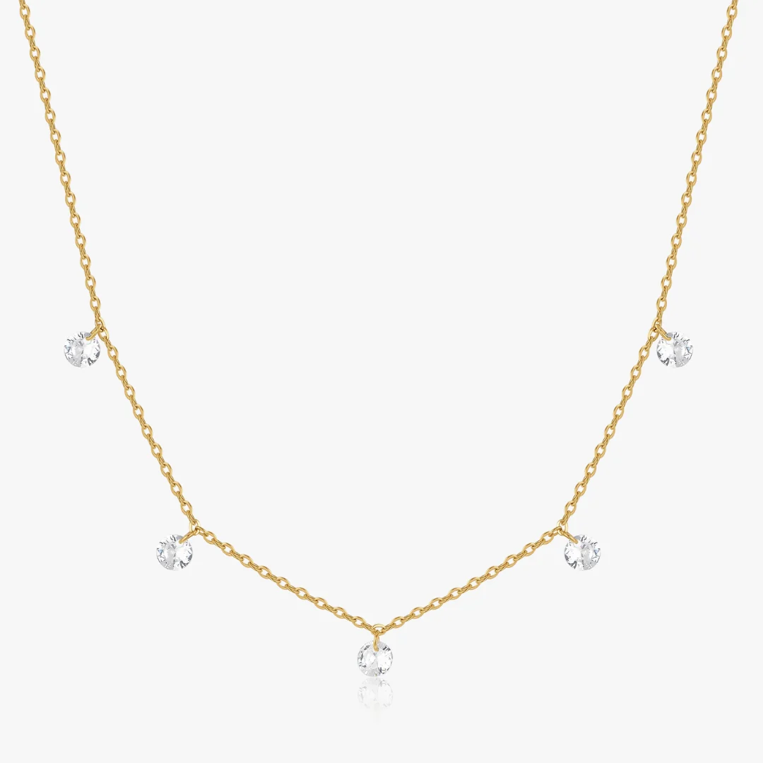 Multi CZ Gem Necklace - Image 8