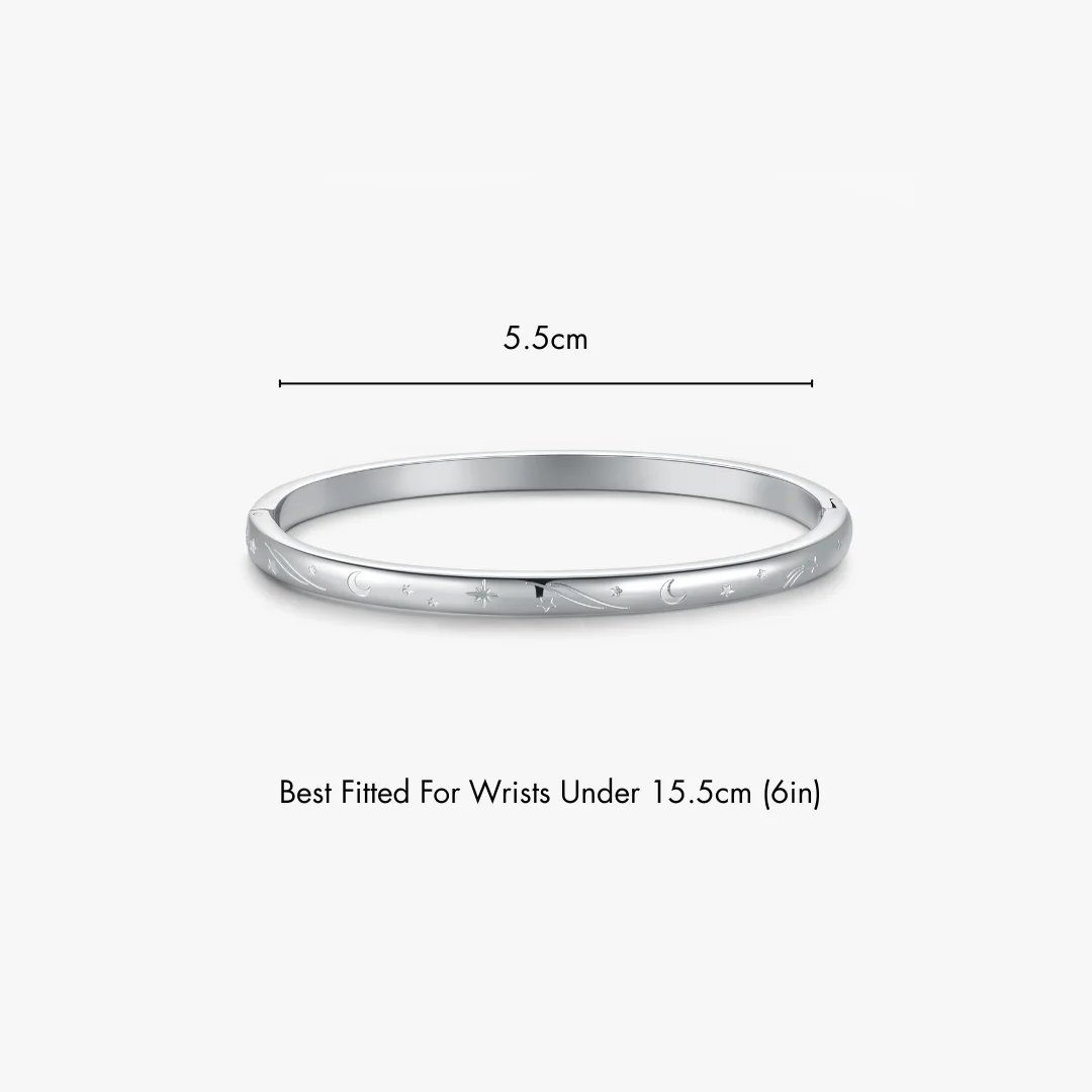 Night Sky Stacker Cuff Bangle Bracelet - Image 9