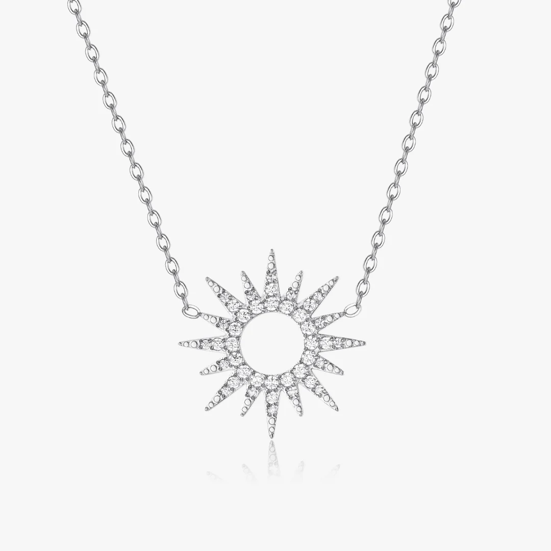 Pave Sunburst Necklace - Image 5