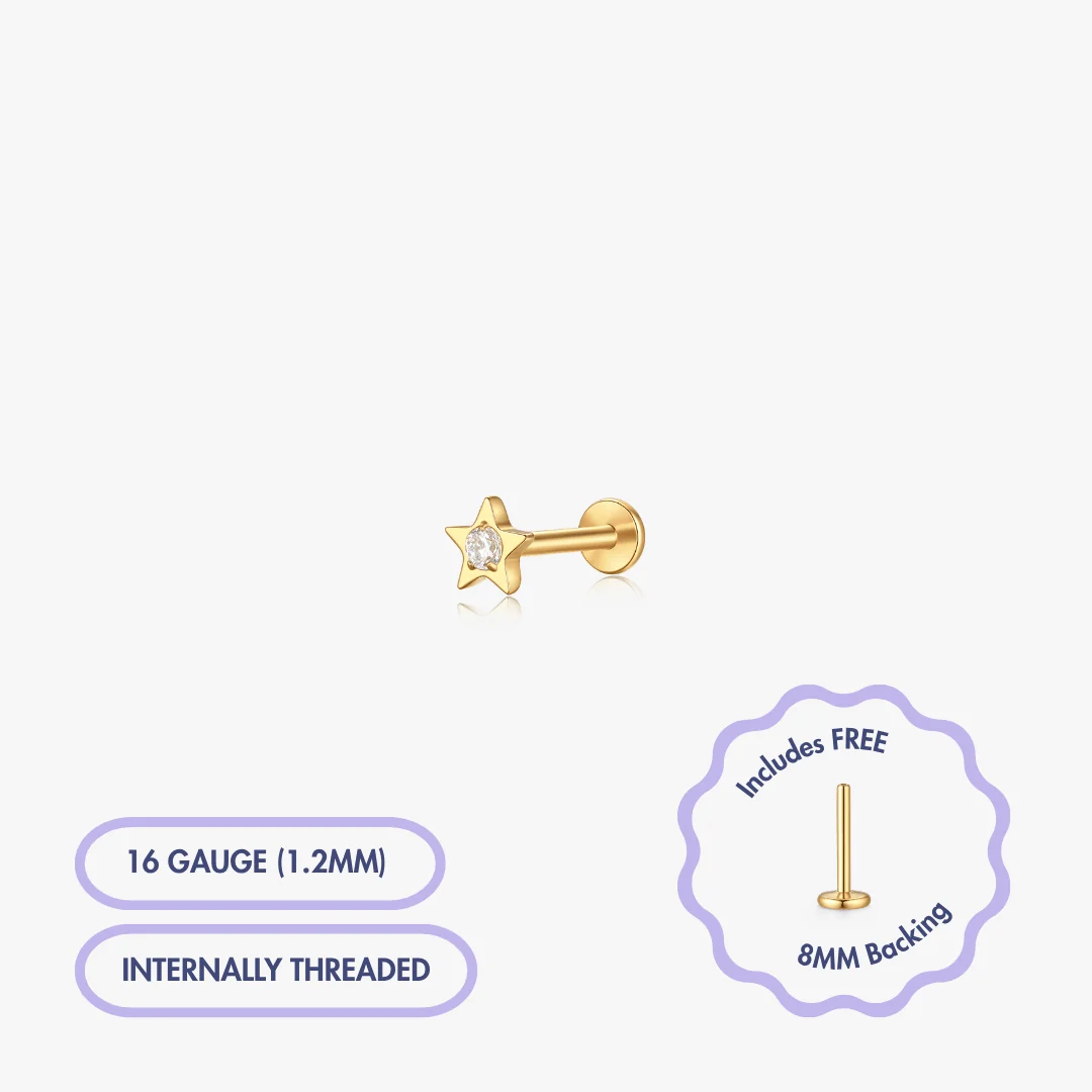 Polaris Star Gem Flat Back Stud (Single) - Image 3