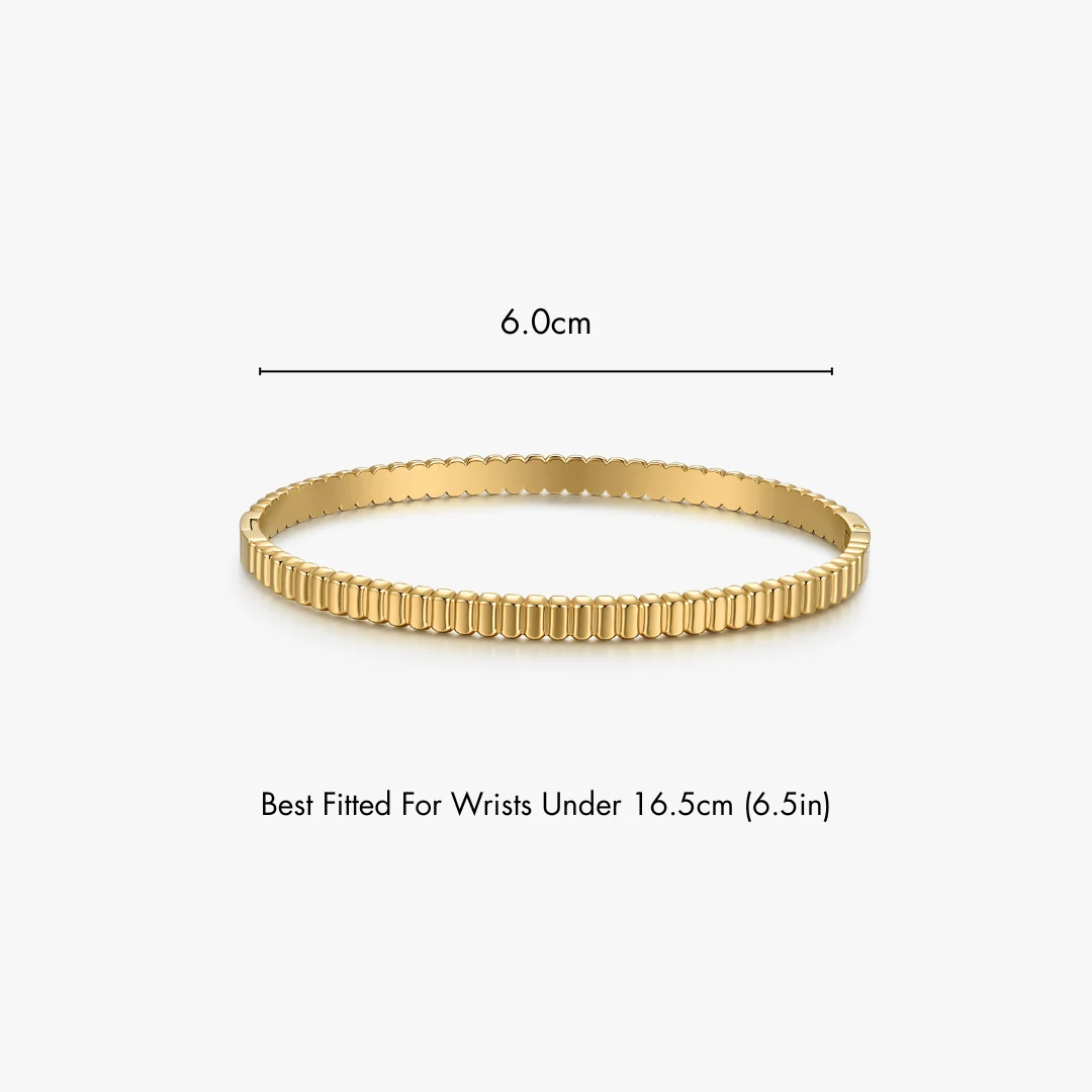 Ribbed Stacker Cuff Bangle - Image 10