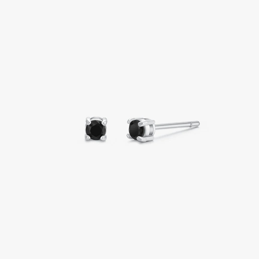 Simple CZ Studs in Silver - Image 9