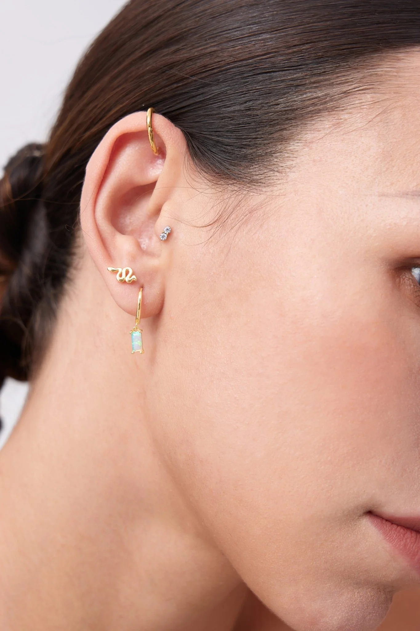 Snake Studs in Gold - Image 2