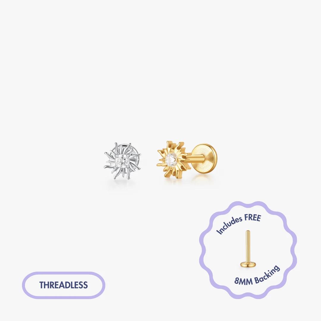 Sol Titanium Flat Back Stud (Single)