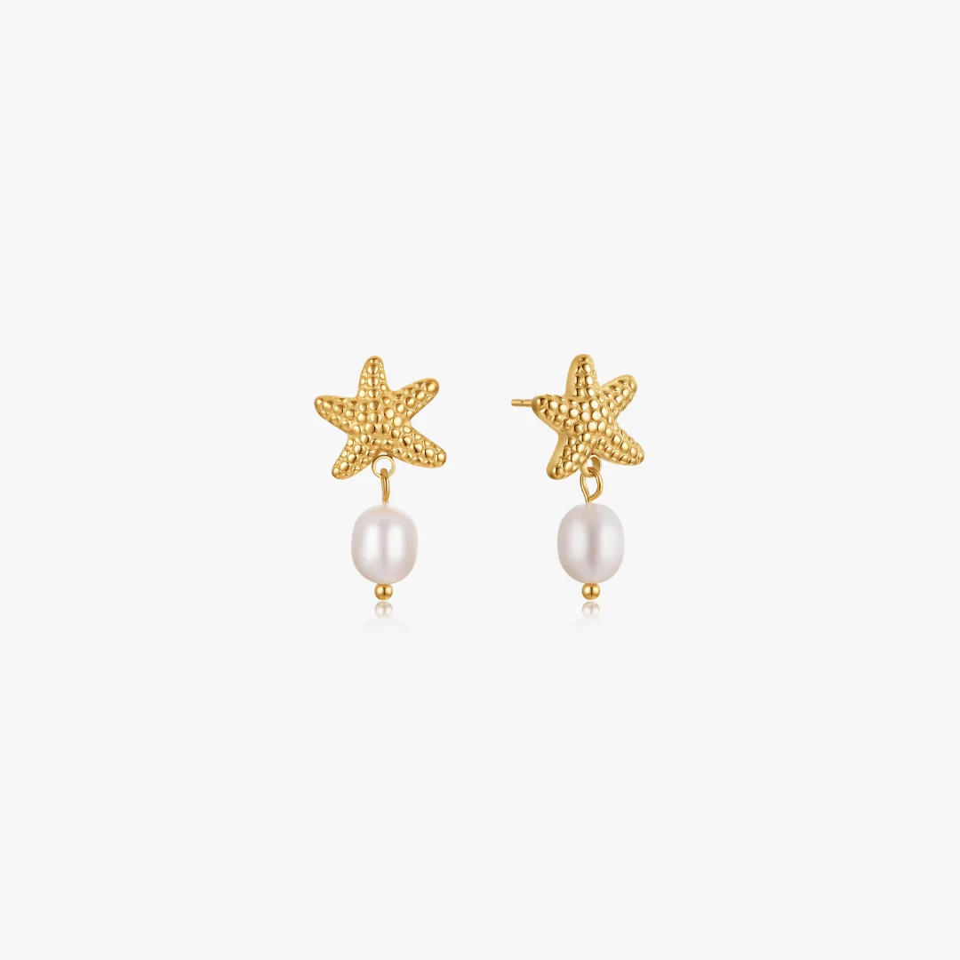 Starfish Pearl Earrings - Image 3
