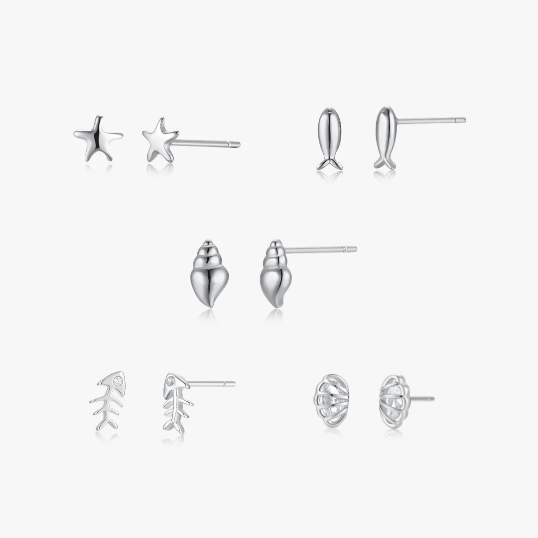 Summer Studs Silver Bundle