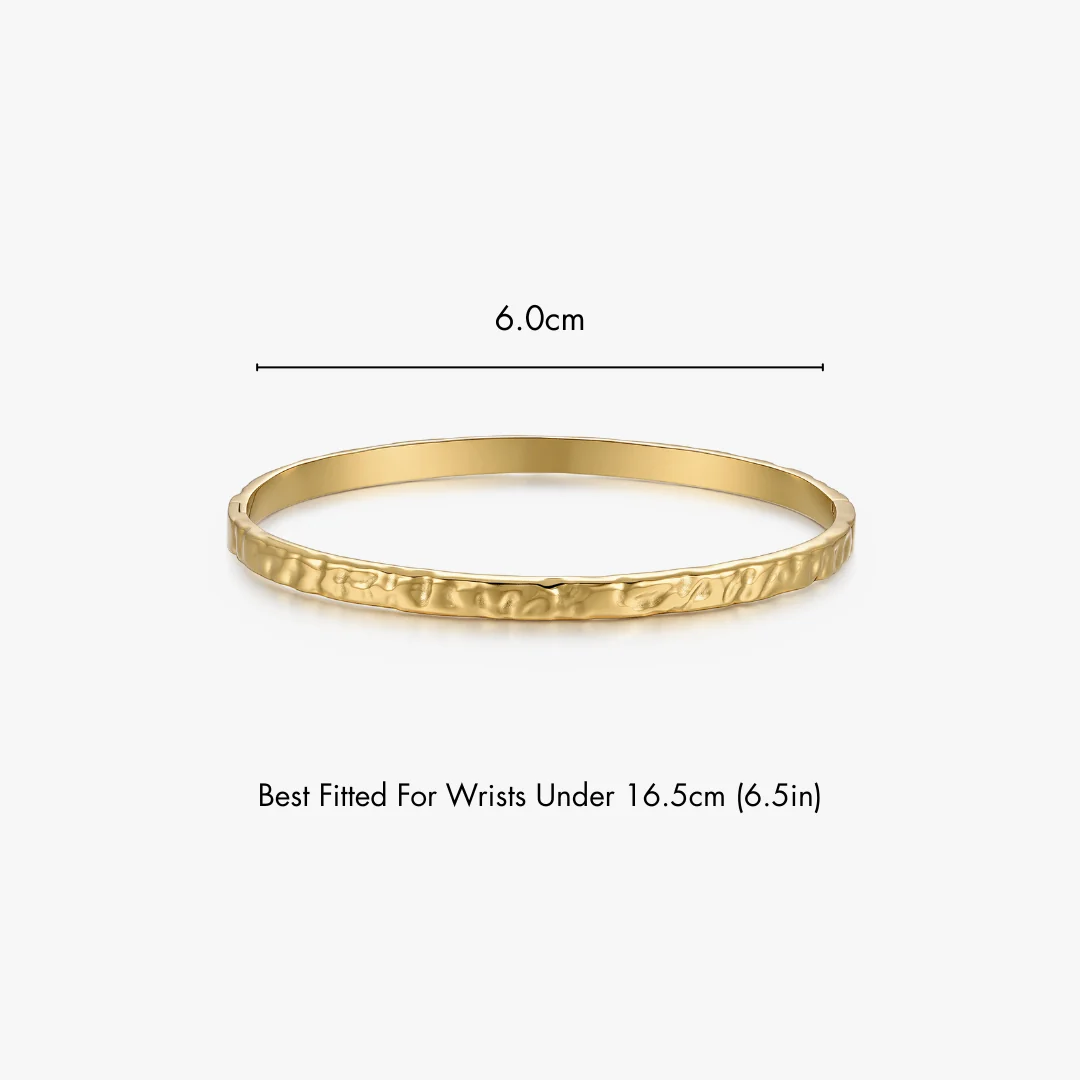 Textured Stacker Cuff Bangle - Image 7