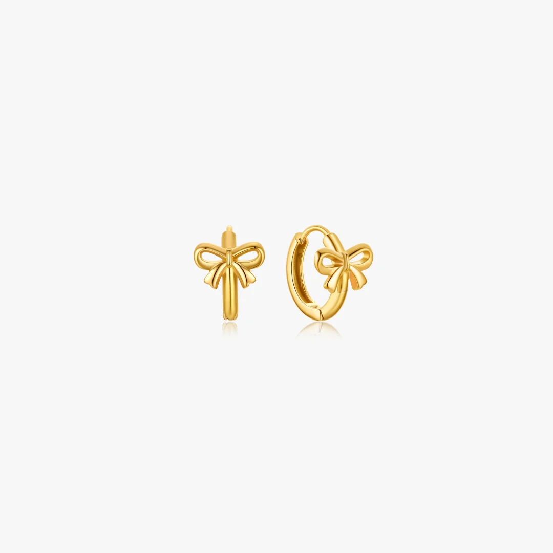 Thalia Bow Mini Hoops - Image 3